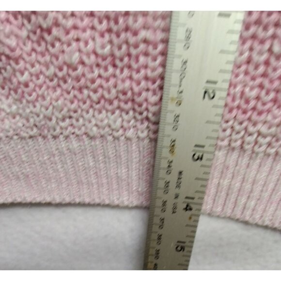 Rue21 Women's L/XL Pink Striped‎ Color Block Sweater With V-Neck & Long Sleeve - Picture 9 of 10